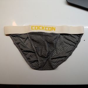 Mens COCKCON Mesh Bikini Briefs Grey